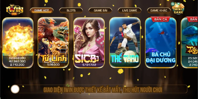 IWIN js - Link Vào IWINCLUB, Tải App IWIN Club Mới Nhất Giao diện IWIN được thiết kế rõ ràng